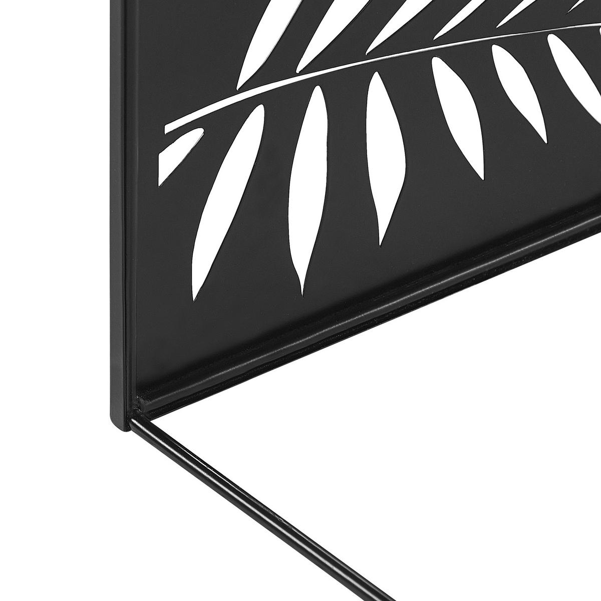 COUCHTISCH 3er Set Rechteckig Schwarz Waldo - Schwarz, Metall (42/41cm) - Beliani
