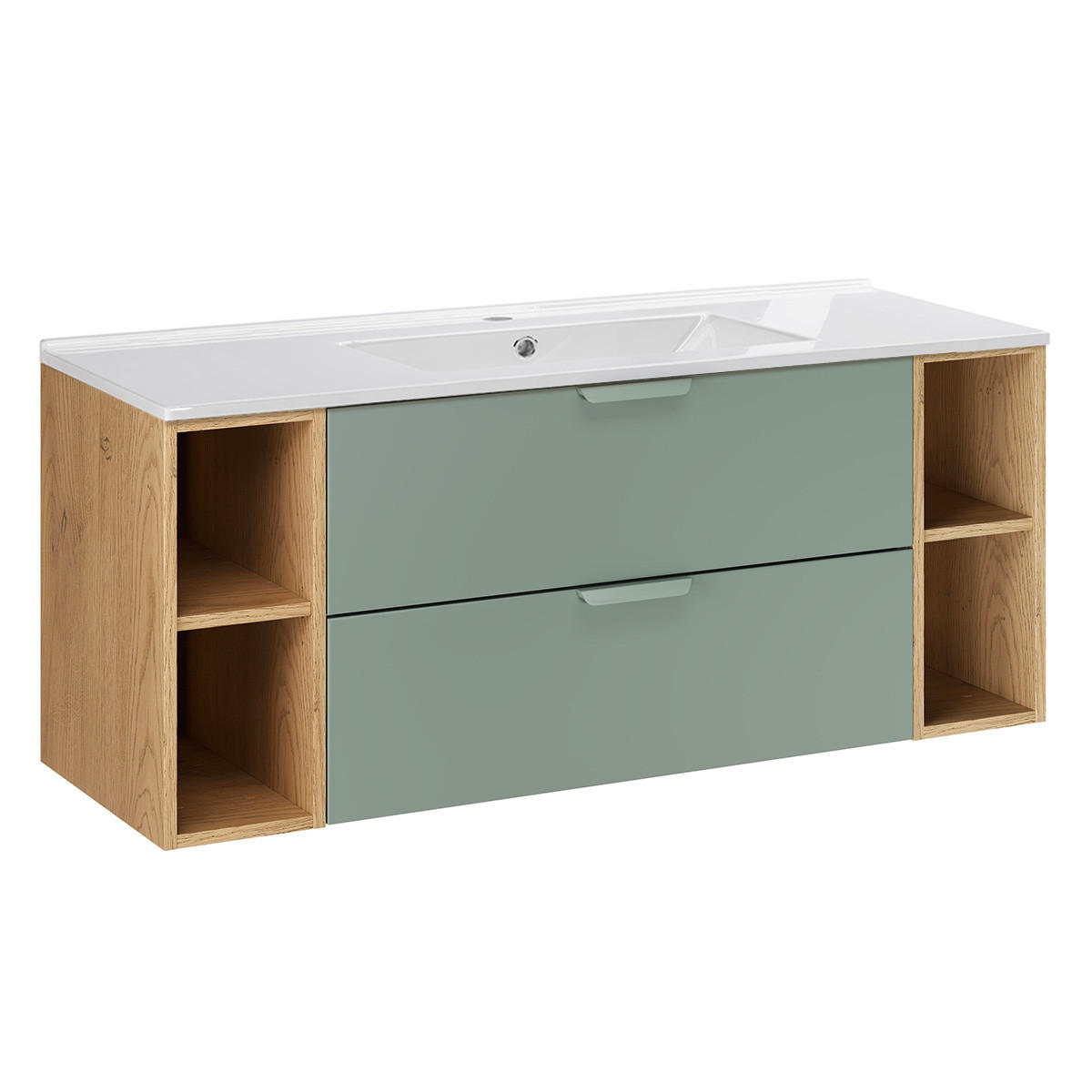 WASCHTISCH 121cm Oria Grün - Grün, Holzwerkstoff (121/50/46.5cm) - Petits-meubles