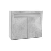 KOMMODE Valencia Beton Oxid Optik / Beton Oxid Optik - Hellgrau, Holzwerkstoff (108/92/40cm) - Vladon