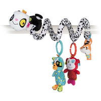 STOFFSPIELZEUG Activity-Spirale Panda 88714 bunt Beißring, 3 Anhänger, Plüschtiere, Rassel, Panda, Greifling, Plüsch - Multicolor, Textil (23/5/32cm) - Bali Bazoo