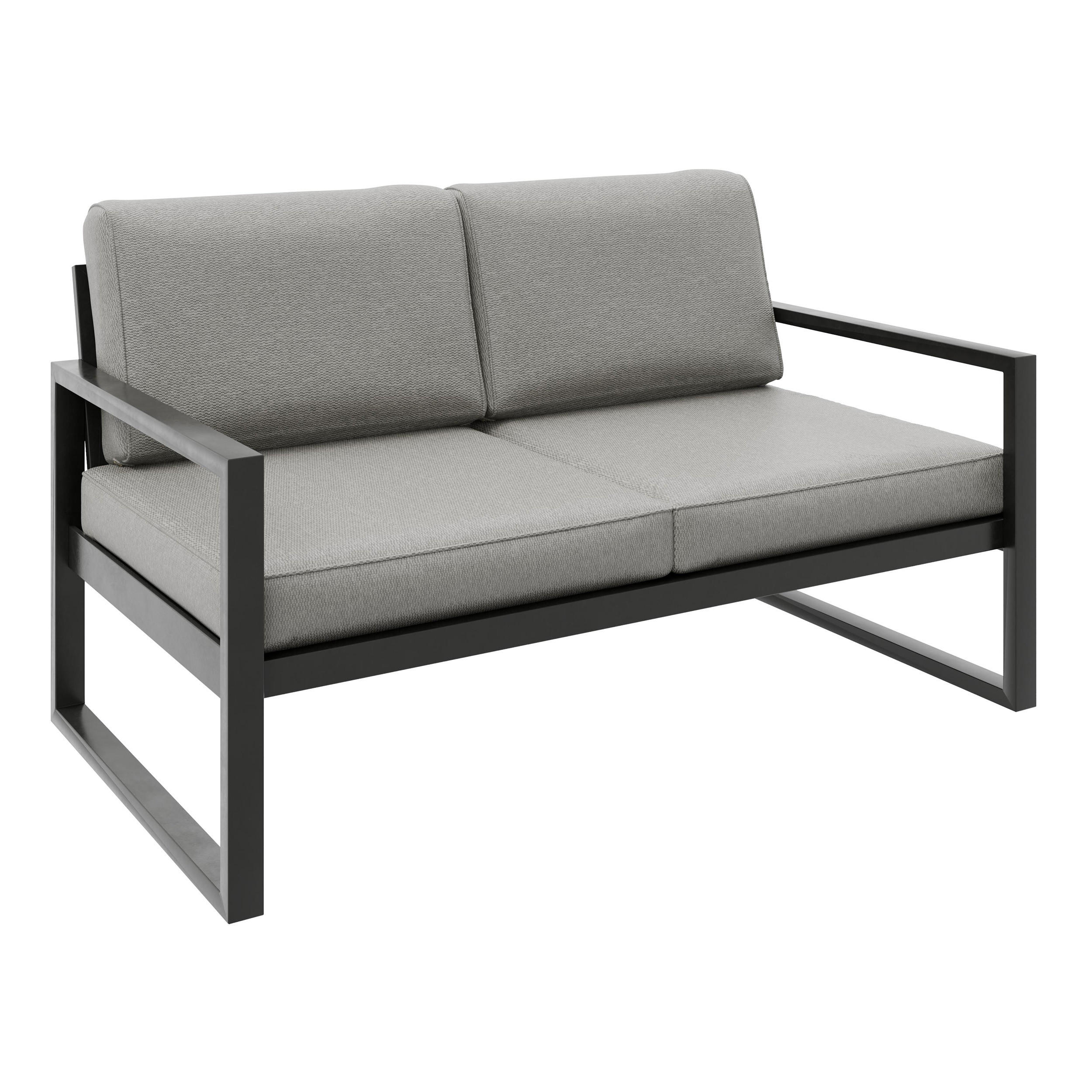 Beautysofa RELAXAČNÍ pohovka Stella 2místná s kovovým rámem, 146 cm, béžová