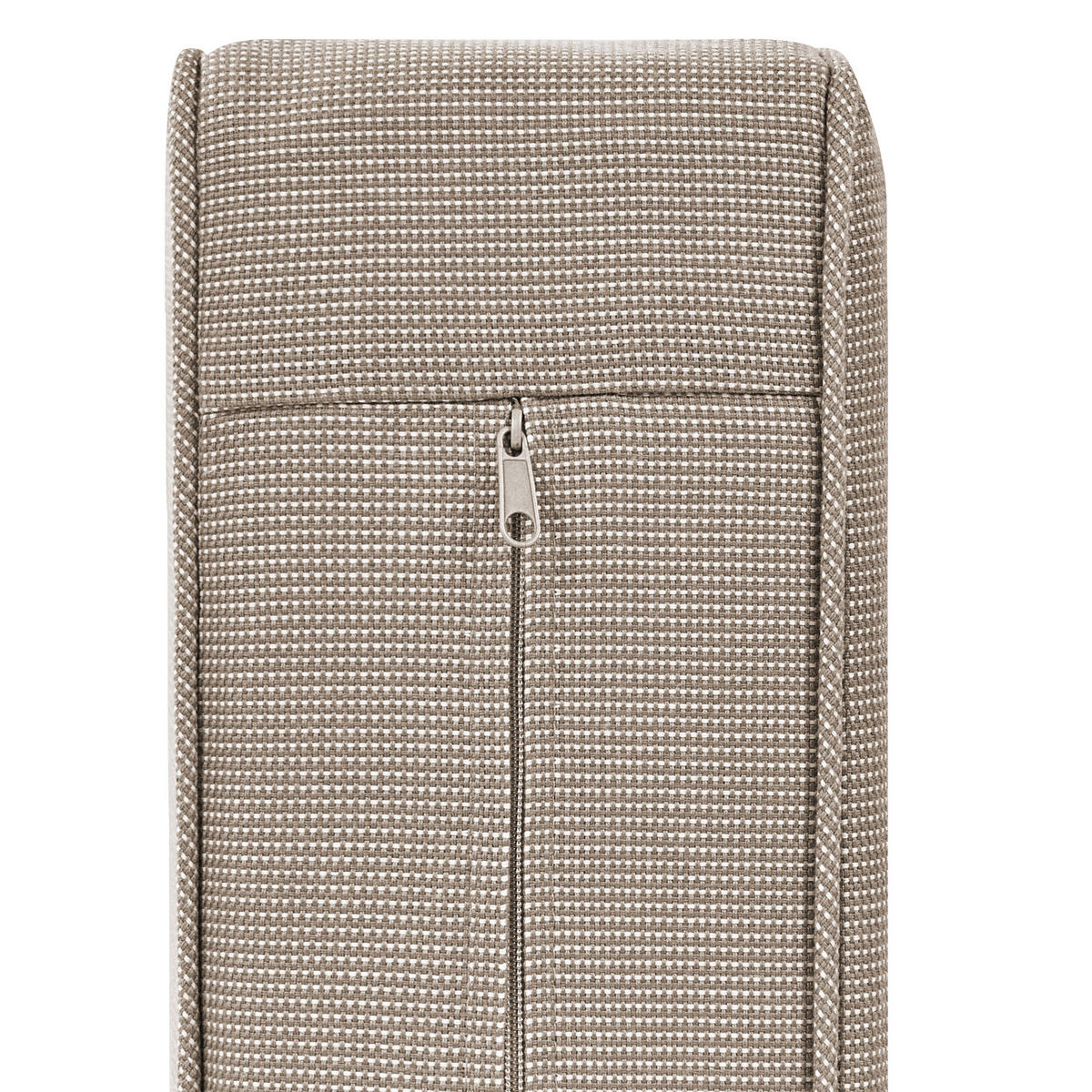 GARTENSOFA 3-Sitzer zertifiziertes Akazienholz hellbraun Auflagen taupe Trani - Hellbraun/Beige, Holz (235/72/75cm) - Beliani