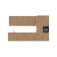 KÜCHENZEILE 400 cm – Sorento K88-G400 R – in Sonoma Eiche / Matt - Schwarz/Sonoma Eiche, Holz/Metall (400/247/58cm) - ROYAL24_MARKT