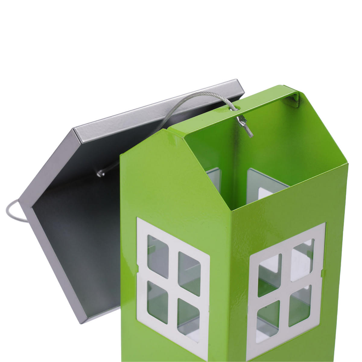 VOGELHAUS - Grün, Metall (12/26/12cm) - Relaxdays