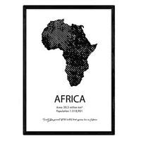 POSTER Länder & Kontinente Afrika A3 Rahmenlos - Klar, Papier (29.7/5/42cm) - Nacnic