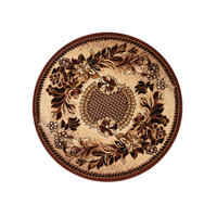 TEPPICH ATLAS rund beige braun floral 140/140 cm - Beige/Braun, Textil (140/140cm) - Tapiso