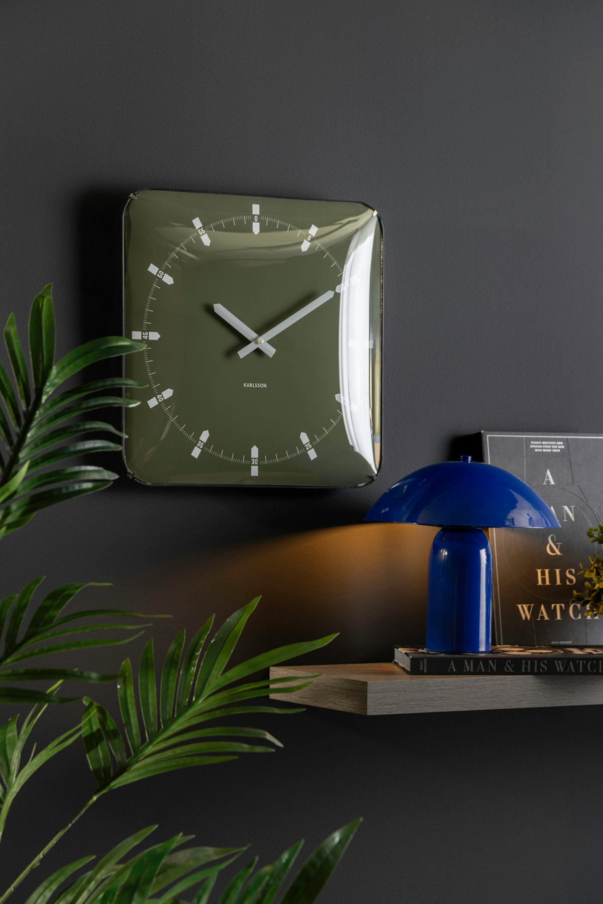 WANDUHR Sucinto Dome Grün 4.5/35/35 cm - Grün, Kunststoff (35/35/4.5cm) - Karlsson