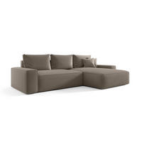ECKSOFA Walken Mit Schlaffunktion - Hellbraun, Holzwerkstoff/Textil (280/185cm) - Fun Möbel