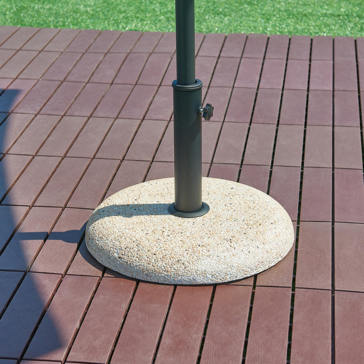 SONNENSCHIRMSTÄNDER Bitritto - Beige, Stein (45/45cm) - casa.pro
