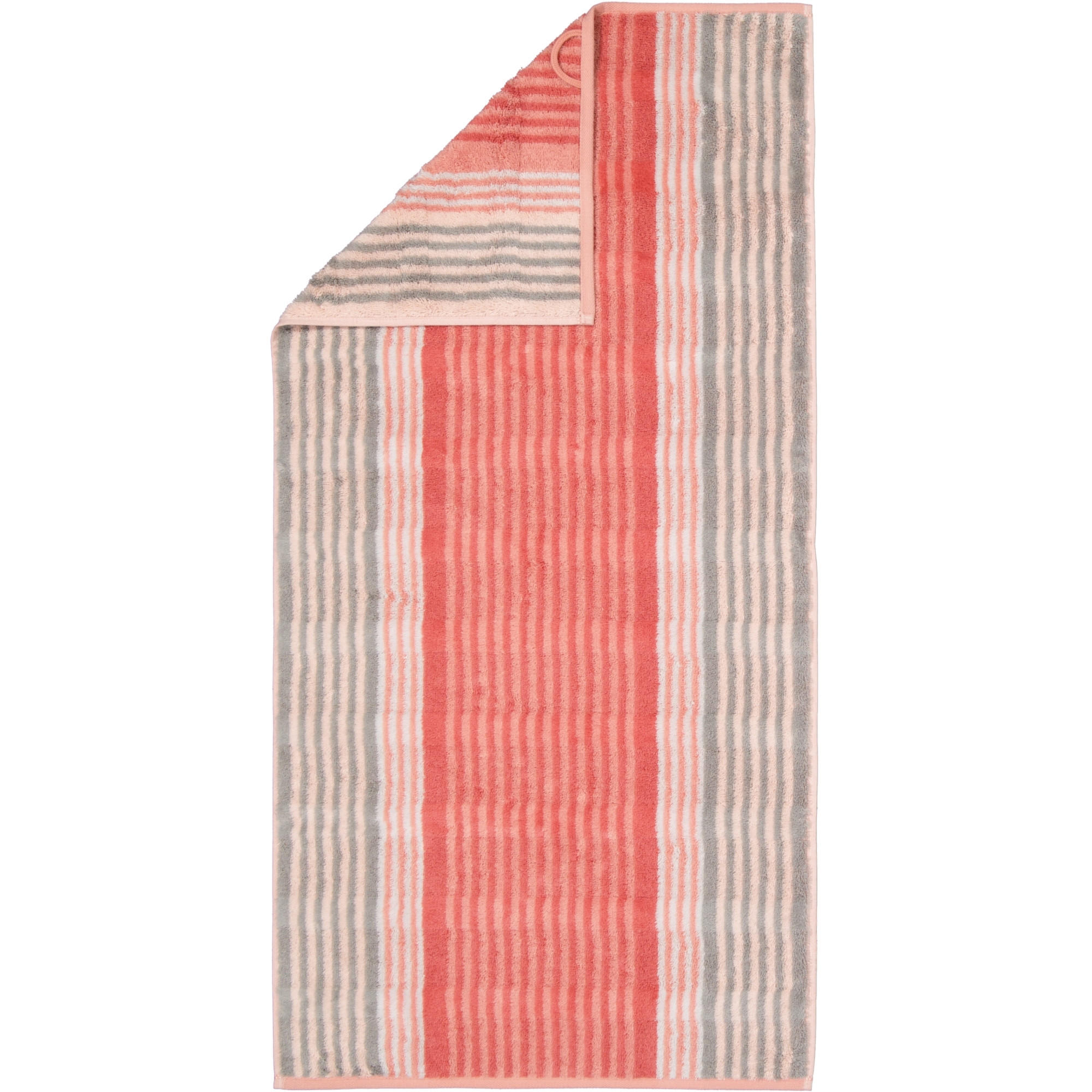 HANDTUCH NOBLESSE HARMONY STREIFEN 1085 KORALLE - 27 - Rot, Textil (50/100cm) - Cawoe