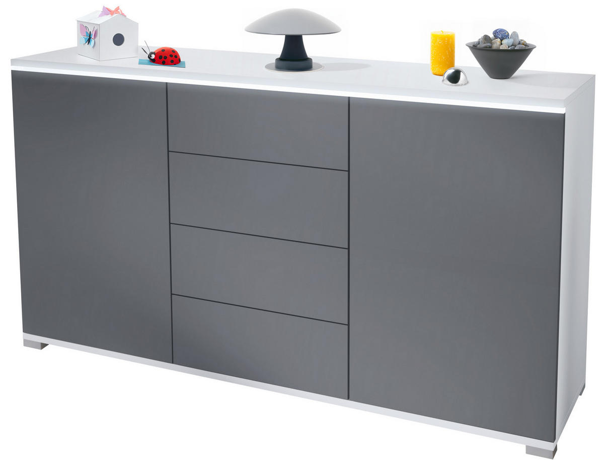 SIDEBOARD Faro Anthrazit matt - Anthrazit, Holzwerkstoff (138.5/75.5/35cm) - Vladon