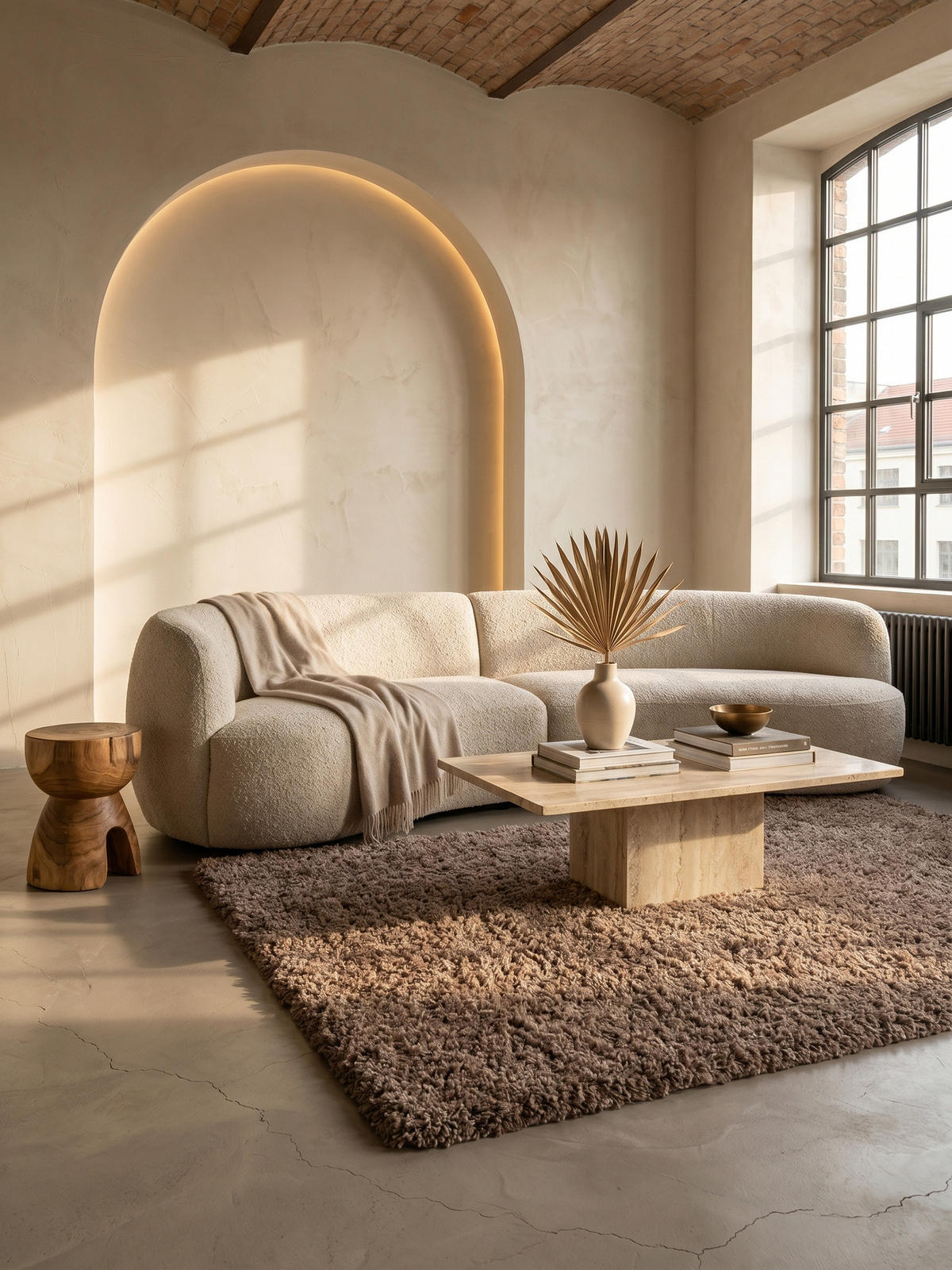 TEPPICH Hochflor Unifarben Polypropylen Wohnzimmer Shaggy Mokka Rechteckig 300x400 - Braun, Textil (400/300cm) - KADIMA DESIGN
