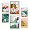 POSTER Set Mit 6 Komplexe Natur 3 A3 & A4 Weißer Rahmen - Weiß, Papier (29/3cm) - Nacnic