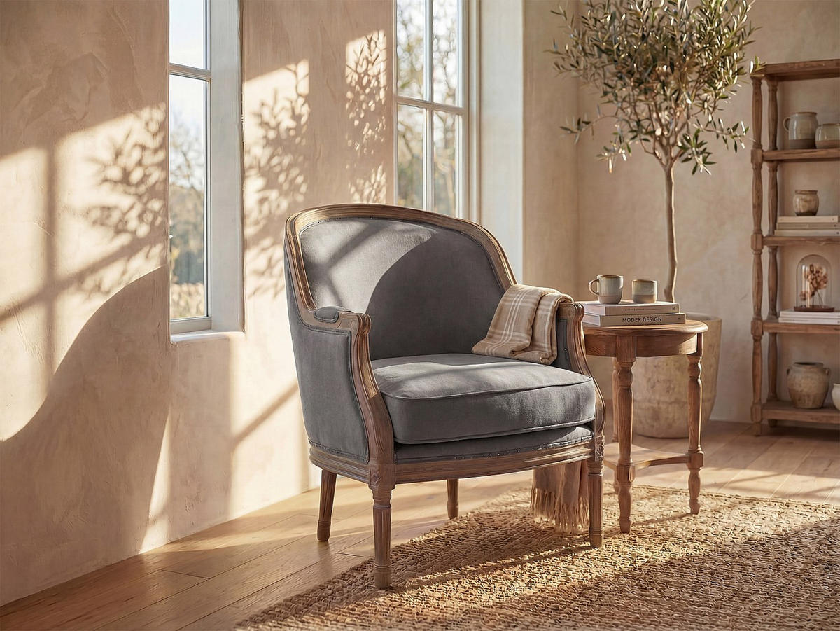 SESSEL mit gerader Rückenlehne - 1 Person - Stoff - Grau - - Grau, Textil (72/89.5/78cm) - Vente-Unique