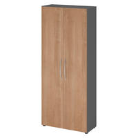 AKTENSCHRANK - 5 Ordnerhöhen 35/80/188 cm in Graphitfarben/Nussbaumfarben - Nussbaumfarben/Graphitfarben, Holzwerkstoff (80/188/35cm) - bümö