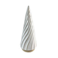 CHRISTBAUMFIGUR Santa Lila Beige 9.6/9.6/24 cm Keramik - Beige, Keramik (9.6/24/9.6cm) - Mondex