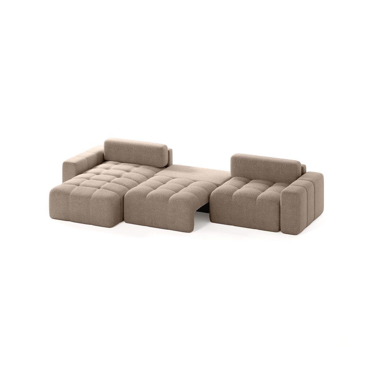 ECKSOFA RIFU SO 300x140 cm, Braun - Braun, Textil (346/185cm) - Fedve