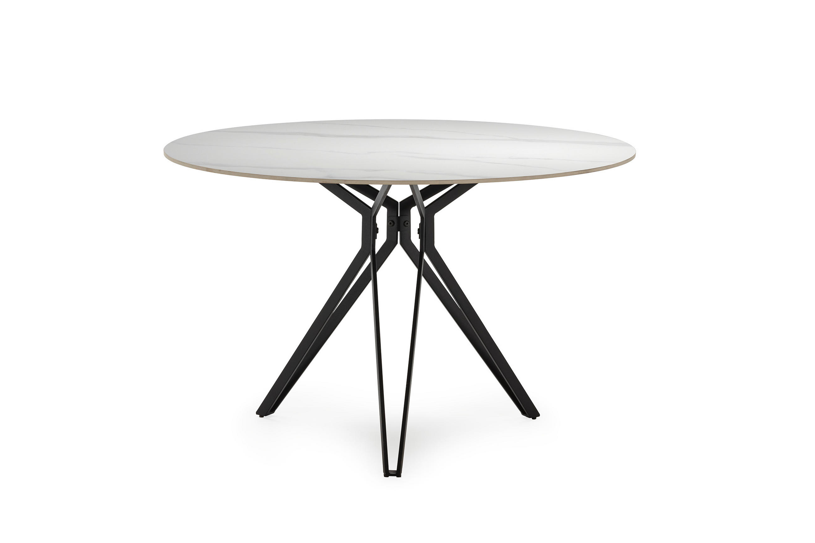 ESSTISCH Aina Schwarz 120/120/76 cm - Schwarz, Stein (120/120/76cm)