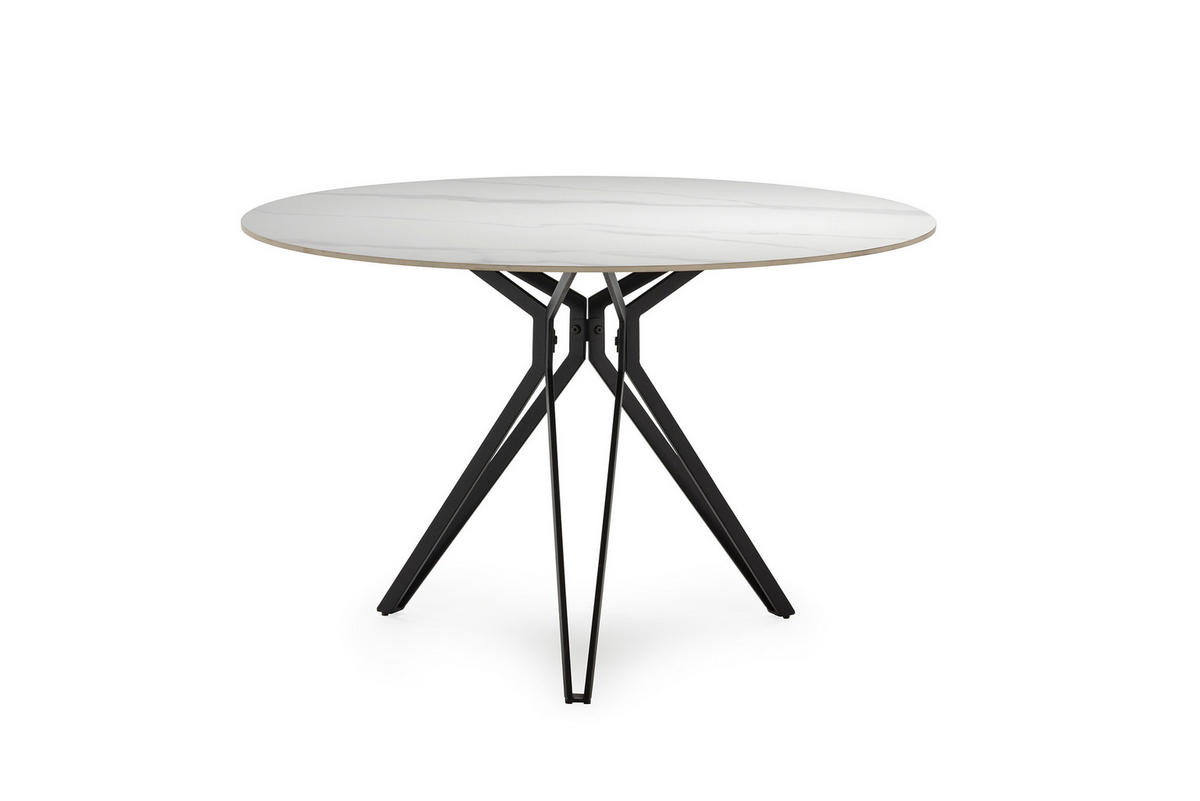 ESSTISCH Aina Schwarz 120/120/76 cm - Schwarz, Stein (120/120/76cm)