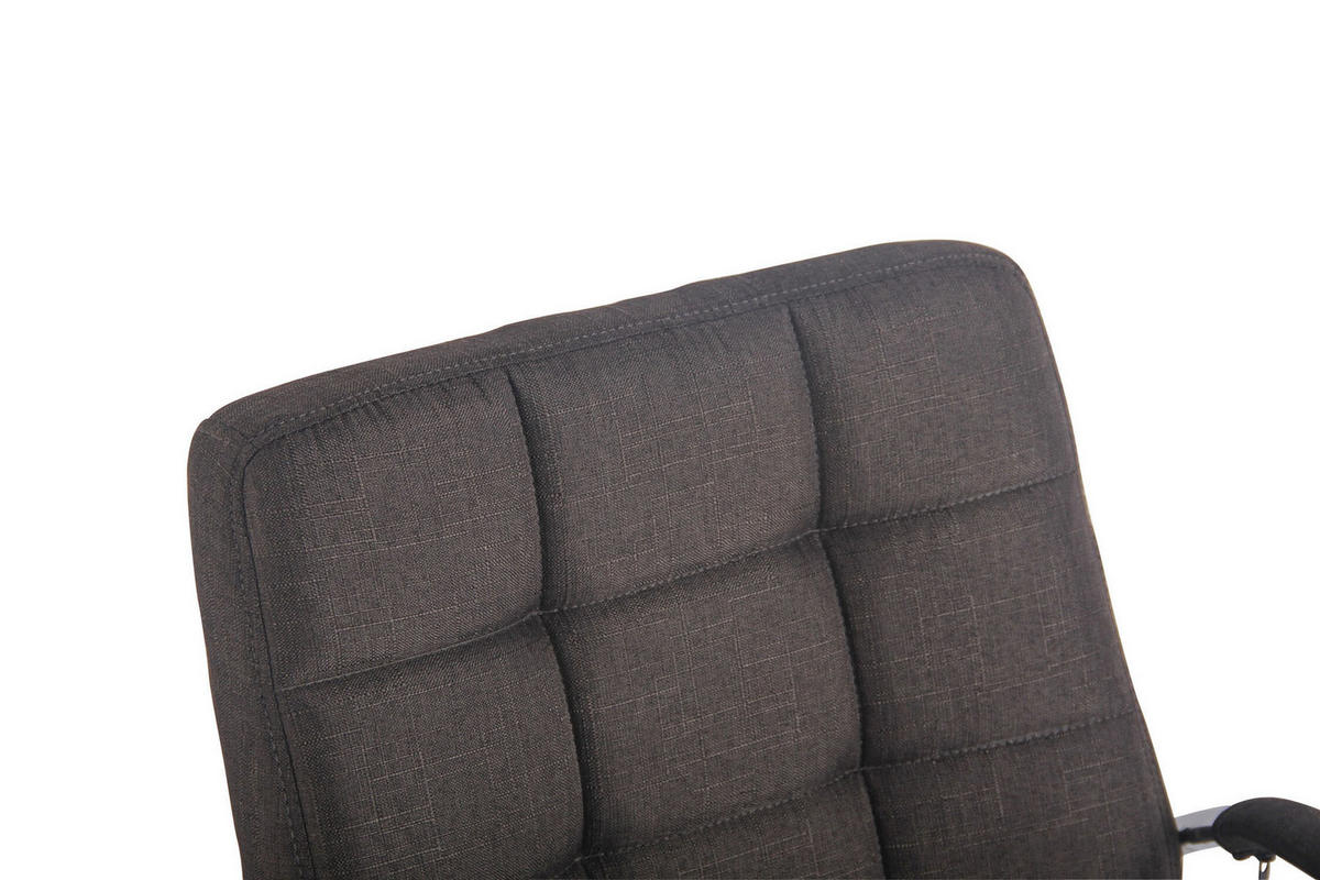 BÜROSTUHL Deal, Stoff Dunkelgrau - Dunkelgrau, Textil/Metall (56/104/62cm) - TPFLiving