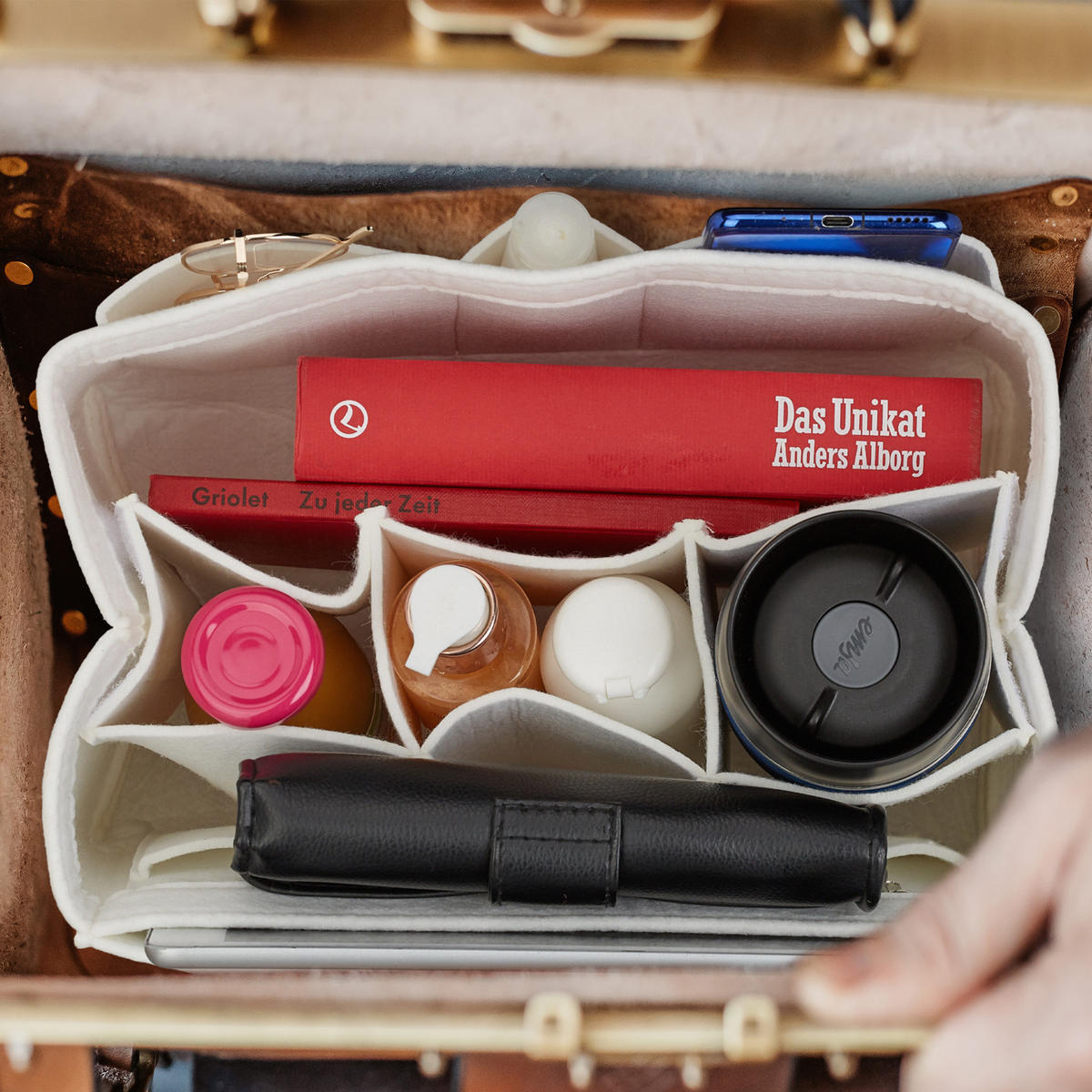 TASCHENORGANIZER - Weiß, Textil (29/16.5/20cm) - Relaxdays