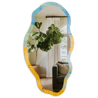 SPIEGEL 90x45 cm asymmetrisch mit Druck - Die Energie der Farbe - Transparent, Glas (45/90/0.4cm) - TULUP