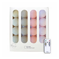LICHTERKETTE LED Boxen - Olympia - Fleischfarbe - Naturfarben, Textil (165cm) - La case du cousin paul