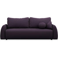 3-SITZER SOFA Nubelle violett Chenille-Bezug, wasserabweisend - Lila/Schwarz, Kunststoff/Textil (244/85/93cm) - Selsey