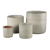 TOPF Wilsom Beige 50/50/50cm 4er-Set - Beige, Keramik (50cm) - PTMD Collection