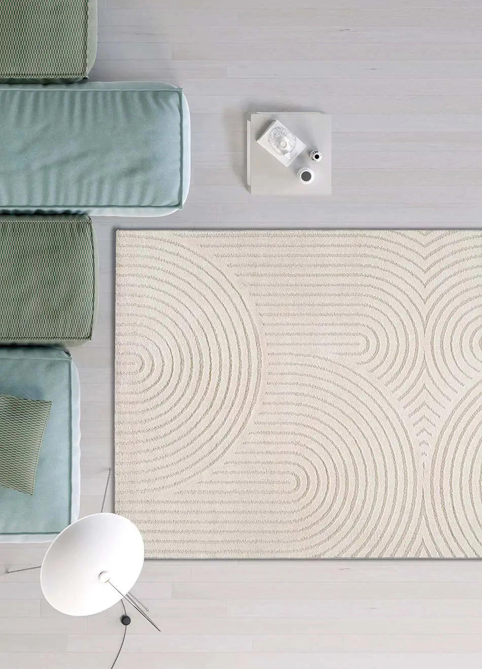 WEBTEPPICH Weiß Lina 160/230 cm - Weiß, Naturmaterialien/Textil (160/230cm) - Atticgo