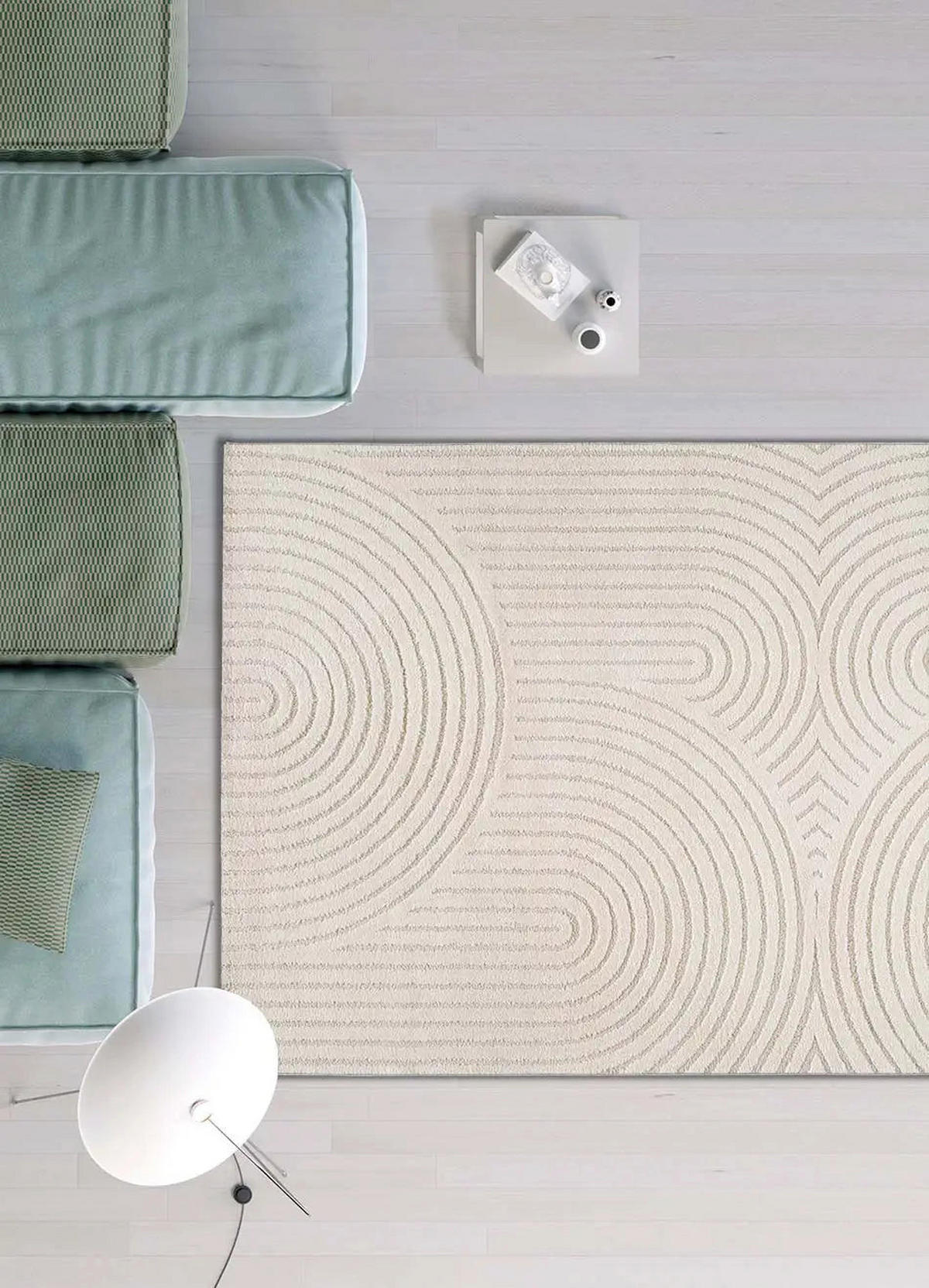 WEBTEPPICH Weiß Lina 120/170 cm - Weiß, Naturmaterialien/Textil (120/170cm) - Atticgo