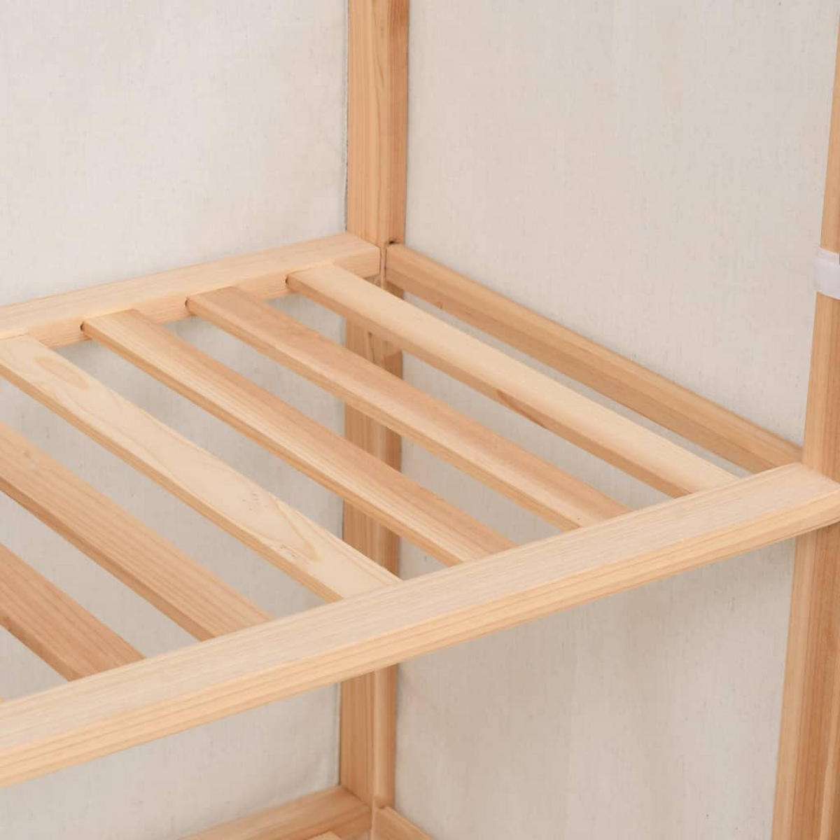 STOFFSCHRANK mit 3 Ablagen, 1 Rolltür 79/40/170 cm Weiß - Weiß, Textil (79/170/40cm) - vidaXL