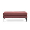 BANK/BETTENDE Max aus altrosa Samt - Pink/Schwarz, Holz/Textil (119/44.5/50.5cm) - Sicaan