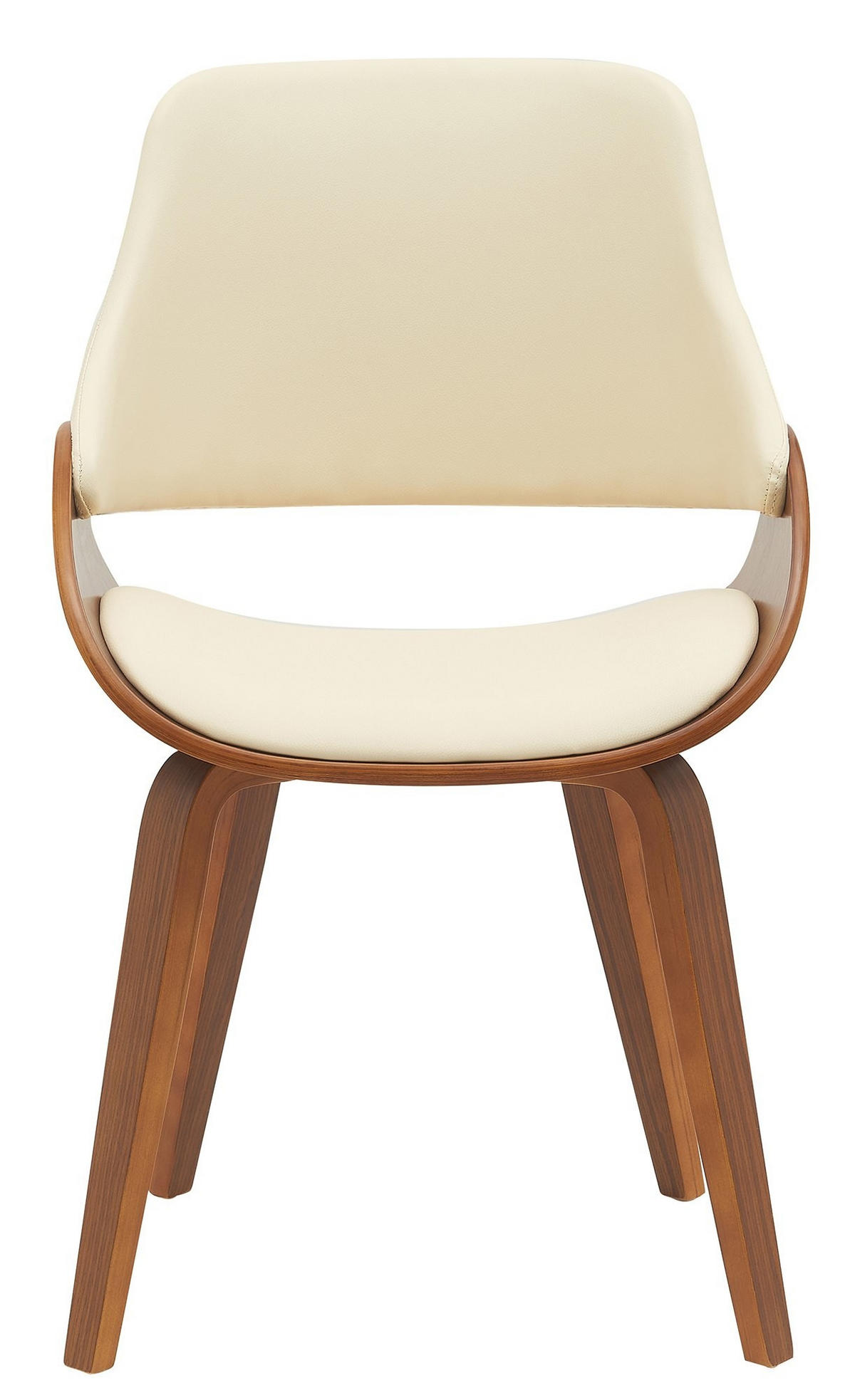 ESSZIMMERSTUHL Vangale 2er Set 86x52x54 cm walnuss/creme - Nussbaumfarben, Holz (52/86/54cm) - furnicato