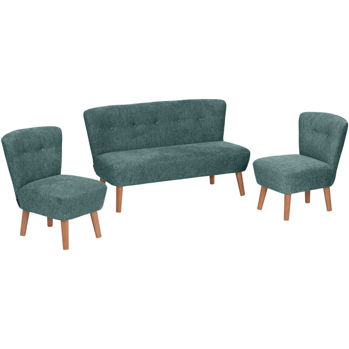 KINDERSESSEL Katya Flachgewebe petrol - Petrol, Kunststoff (41/54/50cm) - 58aufmkessel