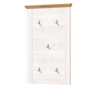 GARDEROBENPANEEL weiß Lärche Landhaus 68 cm, Flurgarderobe mit 5 Kleiderhaken - Weiß/Eiche Artisan, Holzwerkstoff (68/103/4cm) - Inn.Furn