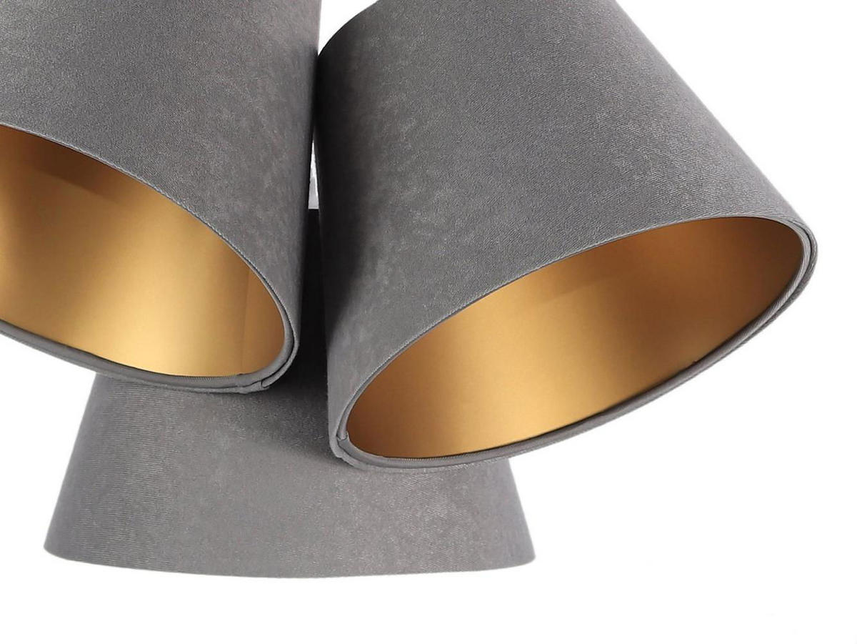 HÄNGELEUCHTE Grau 26/19 cm - Goldfarben, Kunststoff (26/0.8/19cm) - ONZENO