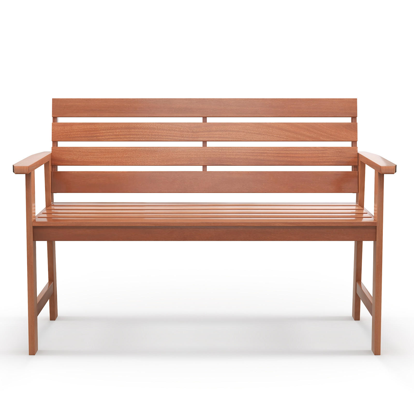 Costway Gartenbank Natur 120.5x84x64 cm