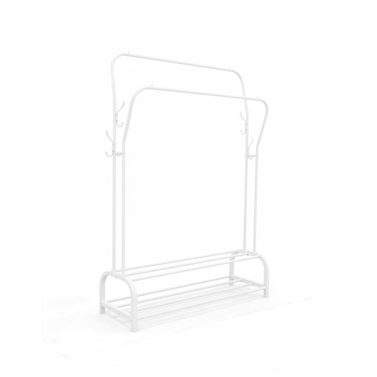 KLEIDERSTÄNDER - Weiß, Kunststoff/Metall (110/146/33cm) - Relaxdays