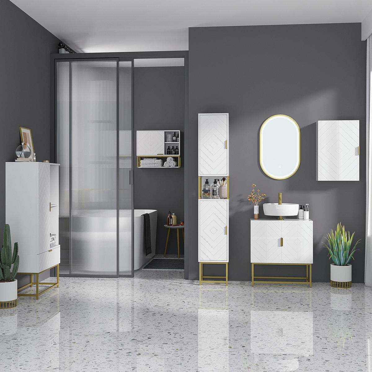 HÄNGESCHRANK Weiß 1 Stück - Weiß, Kunststoff (60/65/30cm) - GiPP