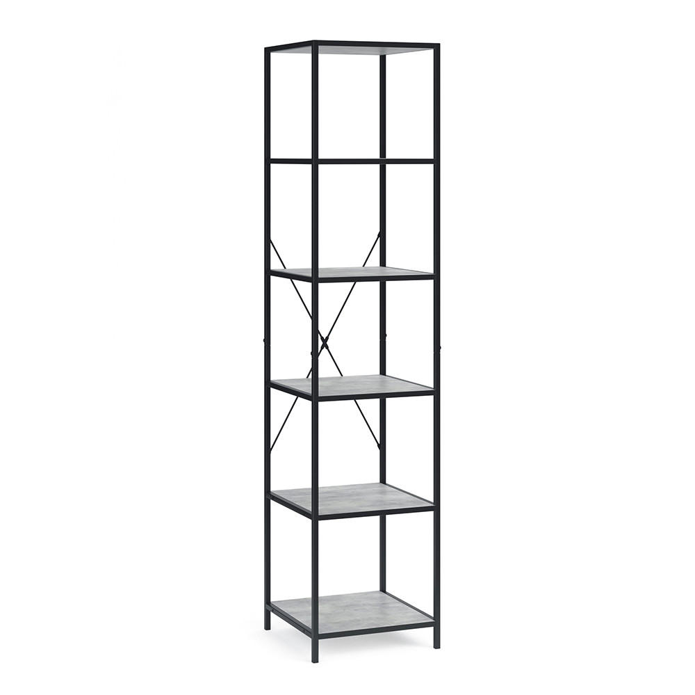 RAUMTEILER Fyrk Beton 40 x 174 cm - Schwarz/Grau, Holzwerkstoff (40/174/39.5cm) - Vicco