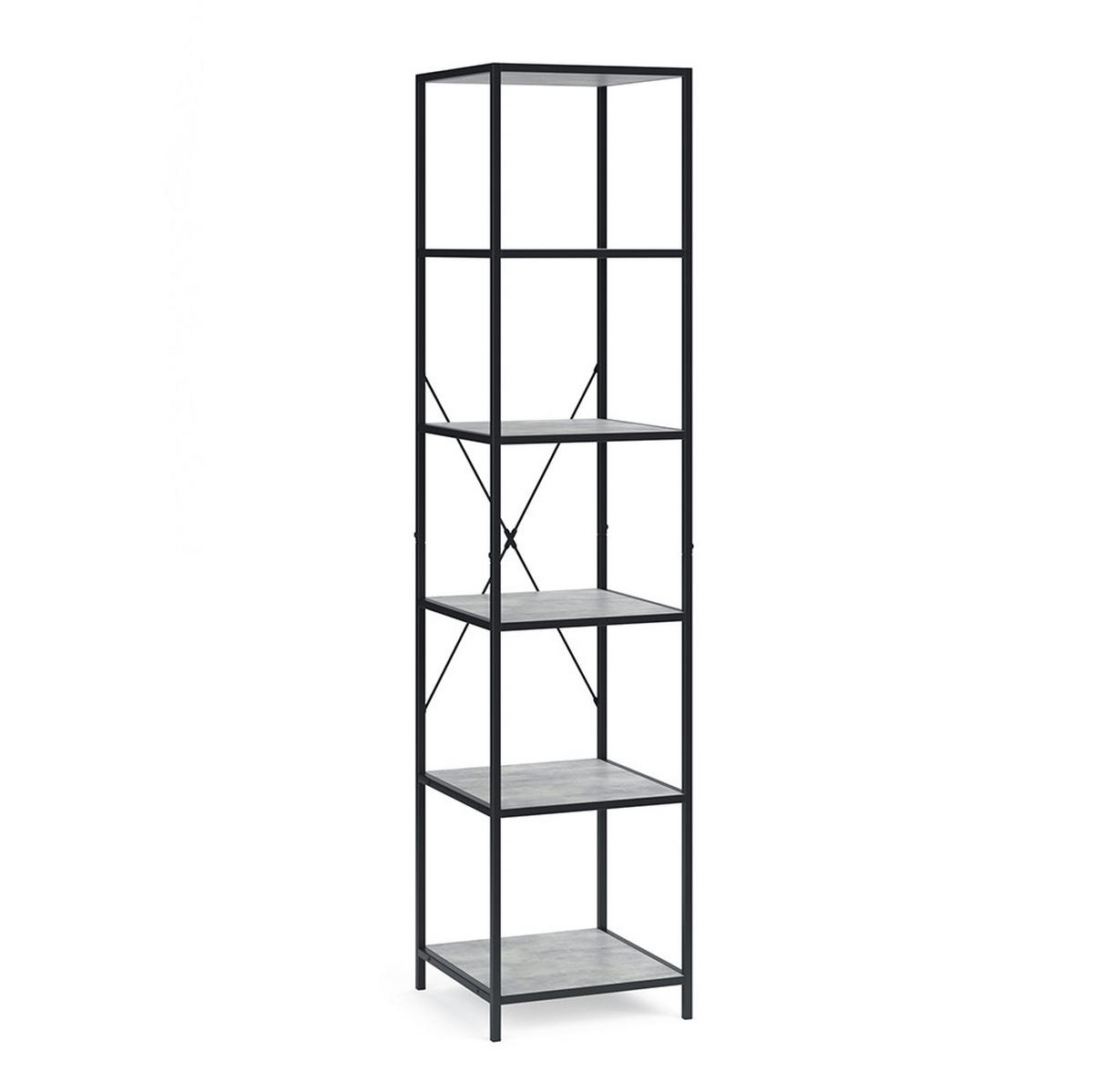 RAUMTEILER Fyrk Beton 40 x 174 cm - Schwarz/Grau, Holzwerkstoff (40/174/39.5cm) - Vicco