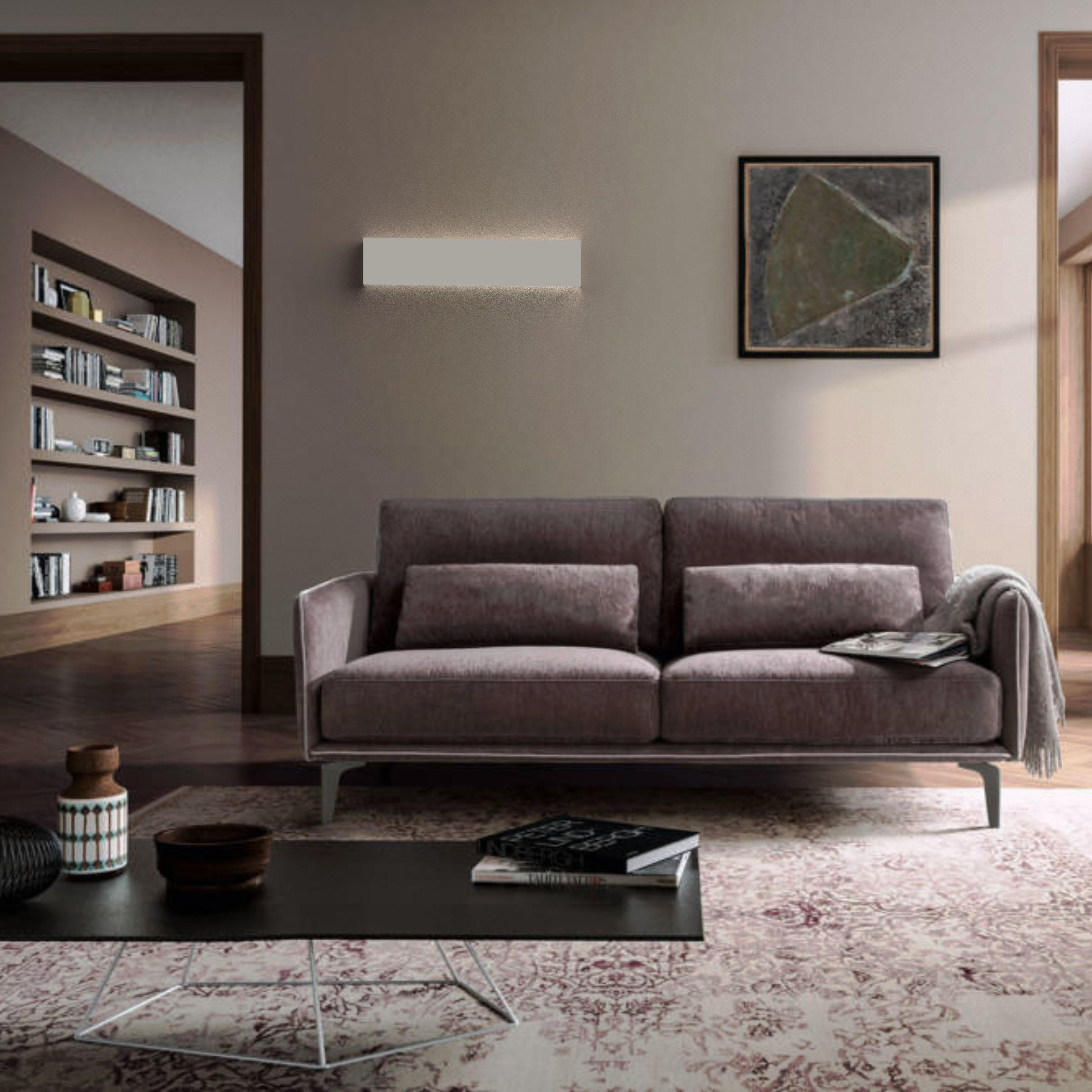 LED-WANDLEUCHTE - Weiß Hochglanz, Metall (50.4/11/3.6cm) - Lumicom