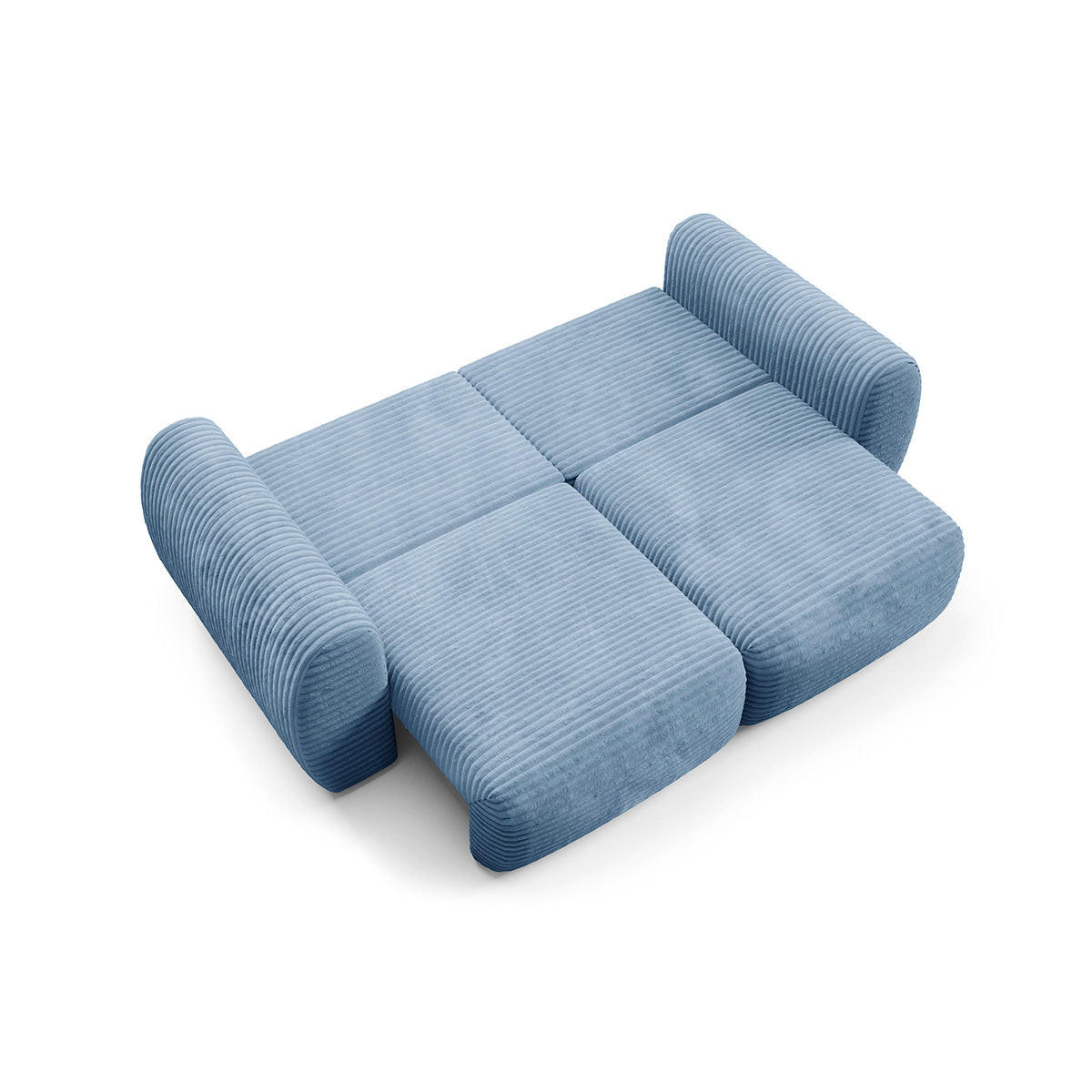 SOFA Camilla 3 Sitzplätze Hellblau - Blau, Holz (266/95/121cm) - Petits-meubles