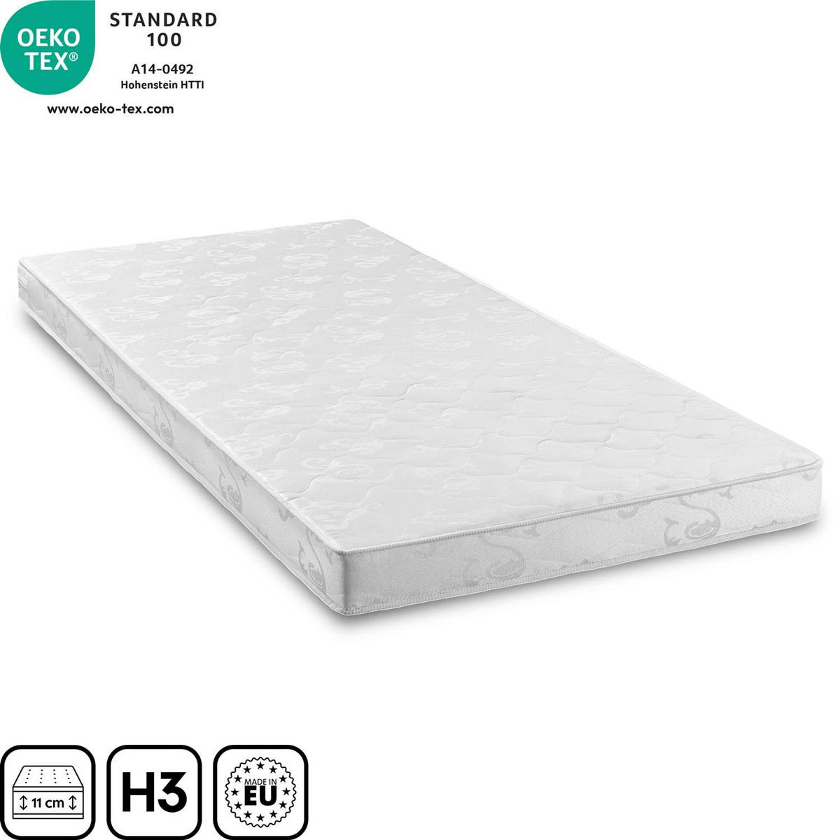 KOMFORTSCHAUMMATRATZE Dream 90x200 cm - Weiß, Textil (90/200cm) - Matratzen Discount