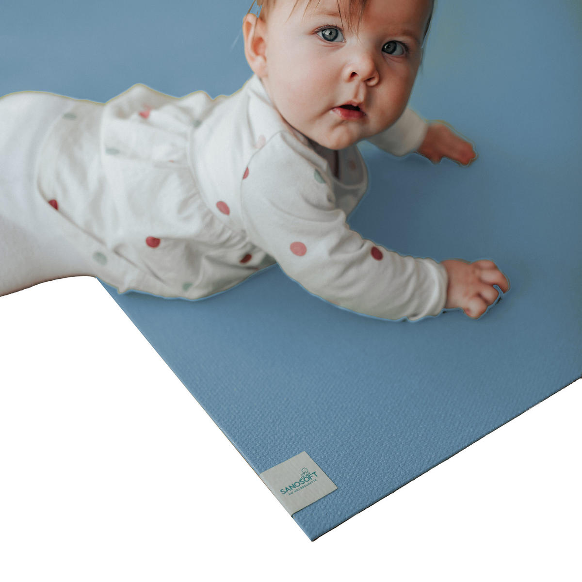 KRABBELMATTE 80cm X 240cm Hellblau - Hellblau, Textil (80/240cm) - Sanosoft