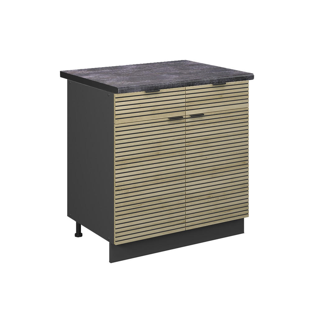 KÖKSUNDERSKÅP Fame-Line Ekpanel 80 cm , AP Antracit Ekfärgad, Antracit 82/80/60 cm