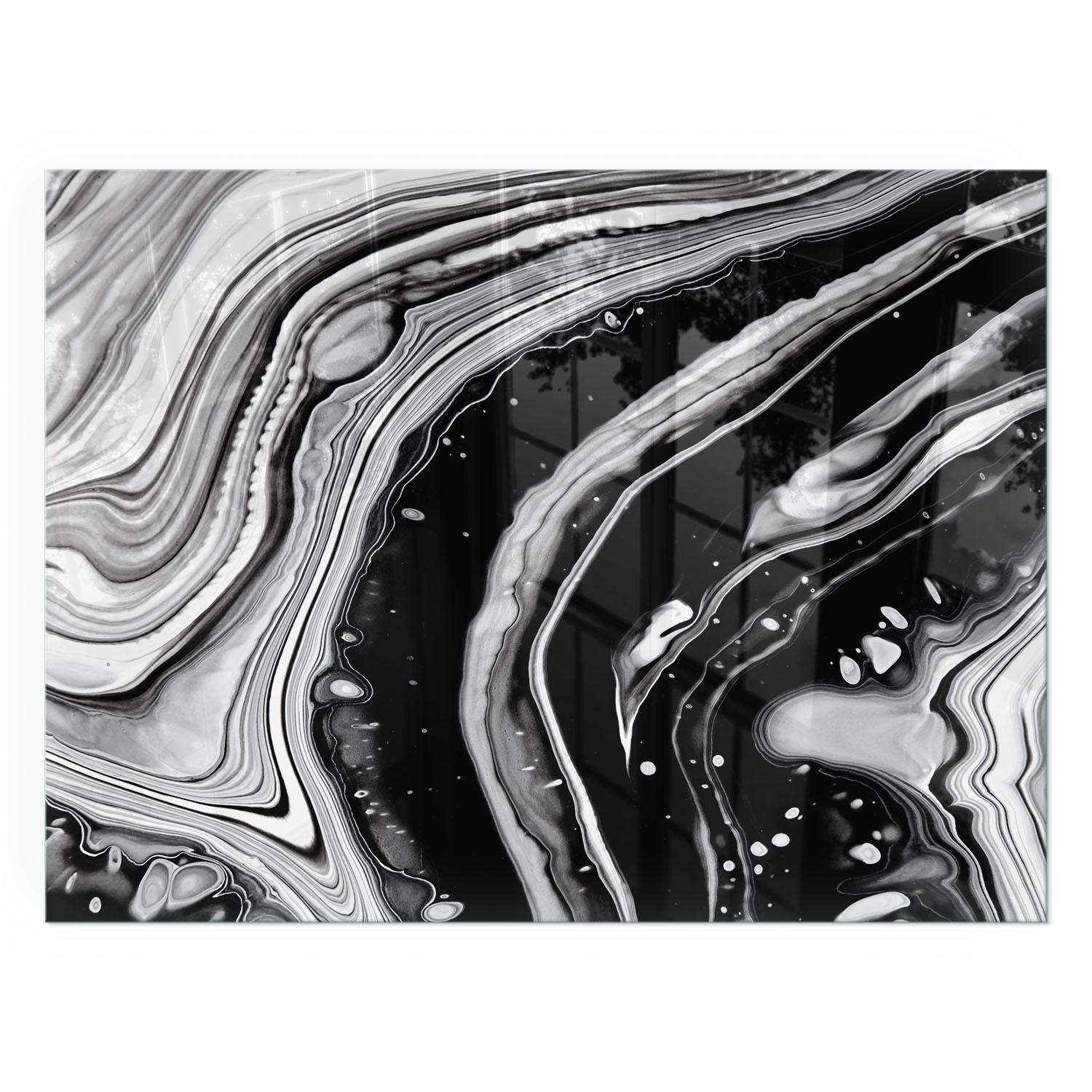 GLASPLATTE für Kamin 80x60 cm - Multicolor, Glas (80/60/0.4cm) - TULUP