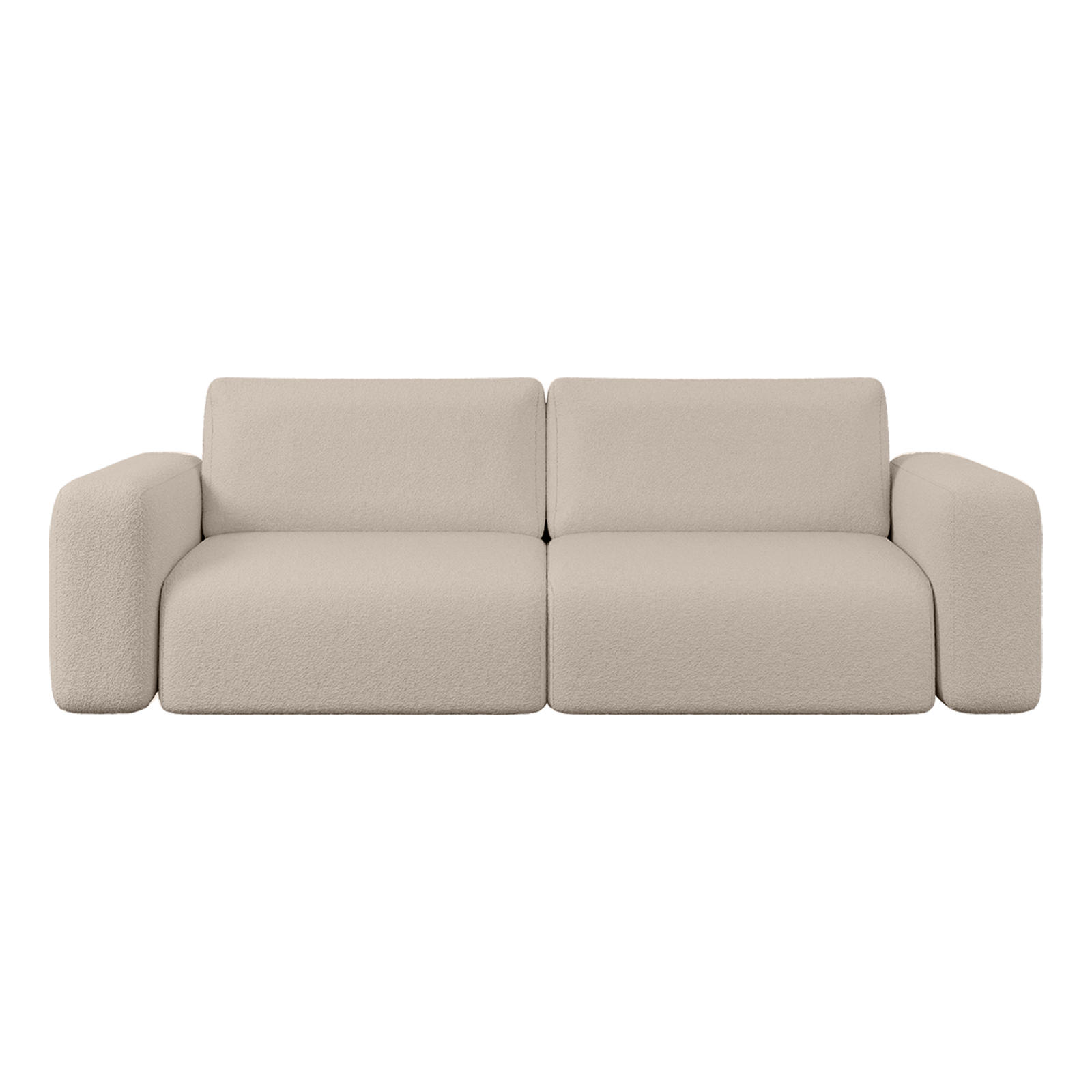 SOFA TALW mit Schlaffunktion, Beige - Ecru, Textil (255/85/105cm) - Fedve