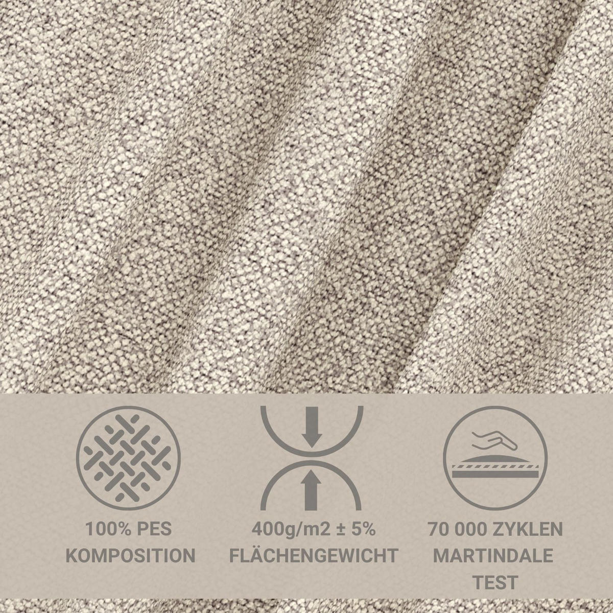 BOXBETT 180/200 cm Corvus, in Cashmere-Farbe, Matratze, Topper, Bettkasten, H2 = mittel - Kaschmir/Schwarz, Holz/Holzwerkstoff (180/200cm) - Maison de Reve